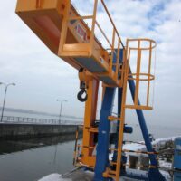 Special slewing jib pillar crane