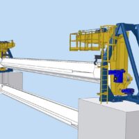 Special slewing jib pillar crane - animation